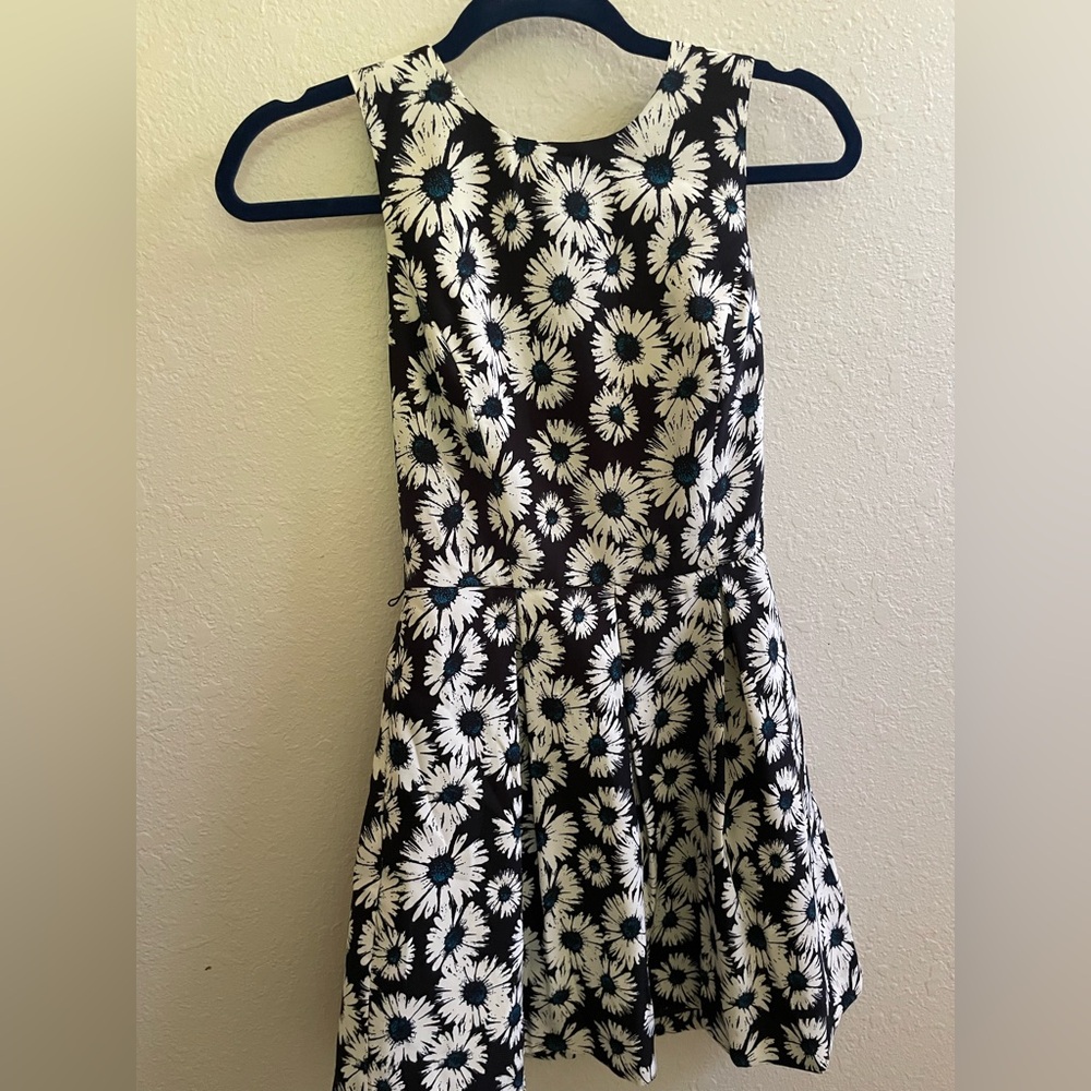 Forever 21 Black and White Halter Sundress for Wedding Guest